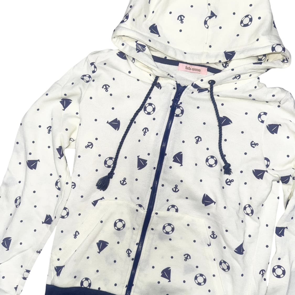 Milky Navy Hood Zip-up 상품이미지2