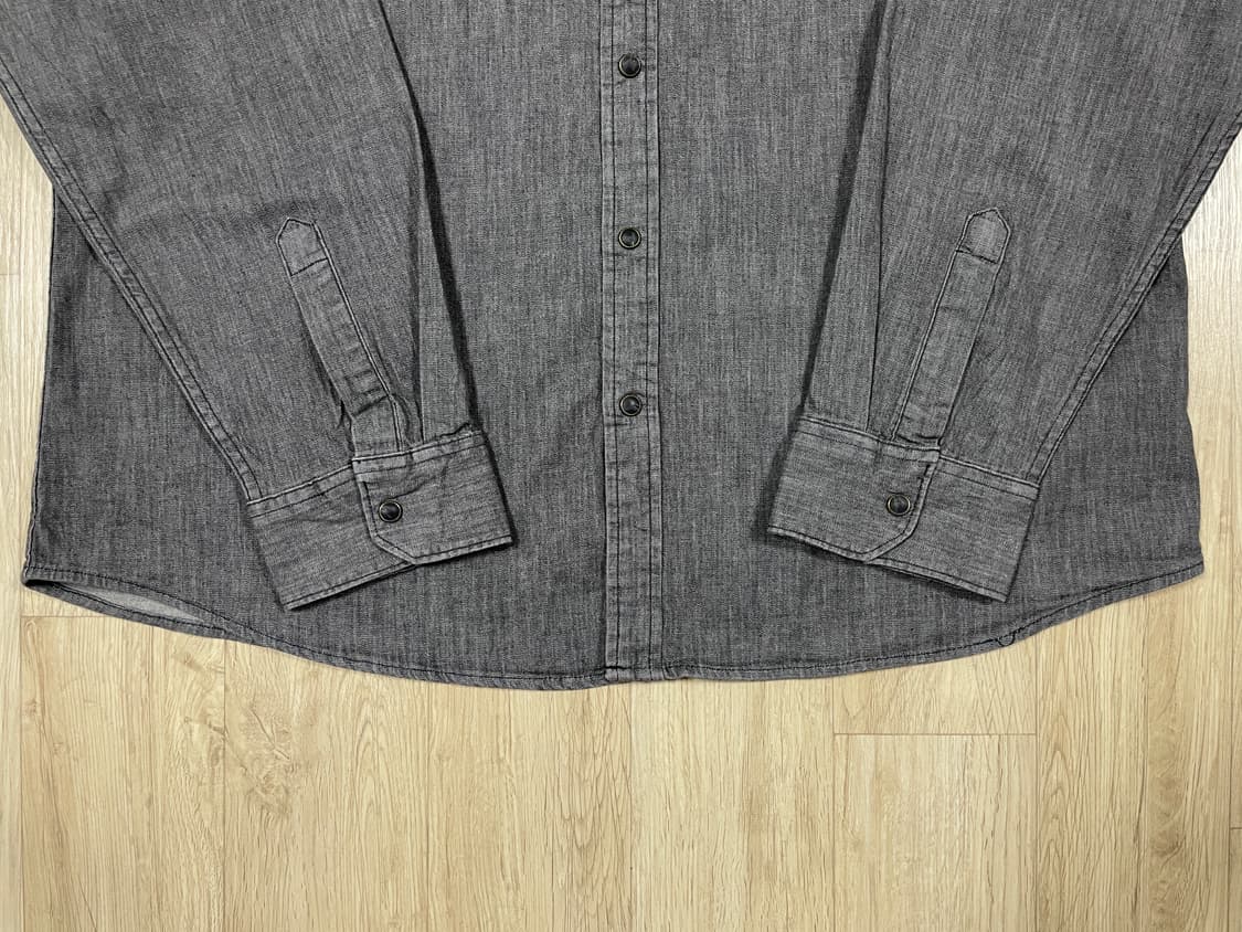 110~) 00's 랭글러 미국판 그레이데님 웨스턴셔츠 상품이미지7