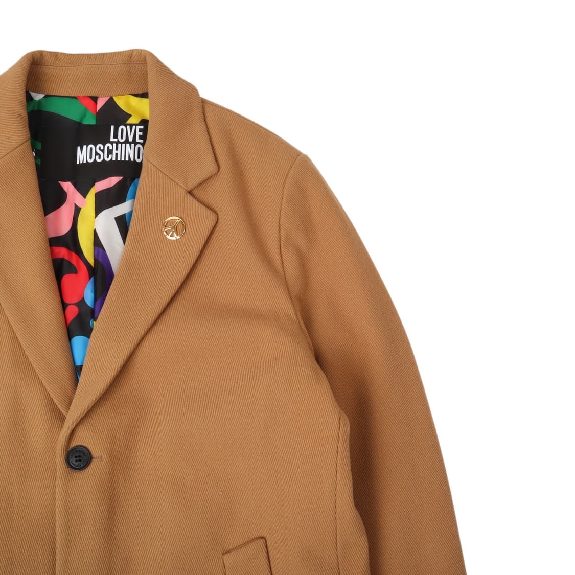 모스키노 카멜 베이지 피스 울 코트 상품이미지3