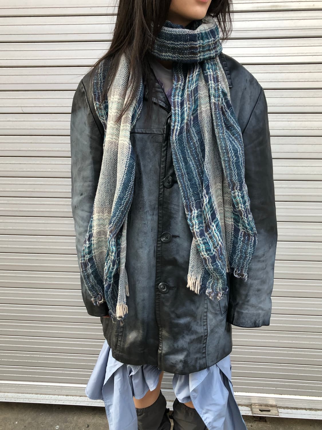 90s 이탈리안 리얼 레더 카코트 상품이미지1