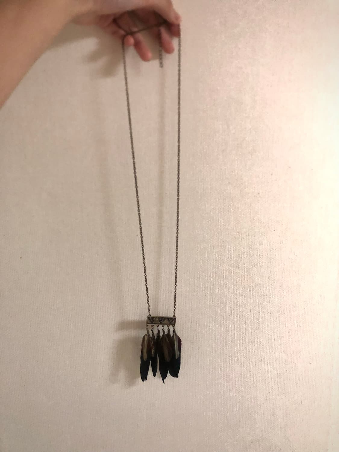 빈티지 깃털 금장 목걸이 vintage necklace 상품이미지5