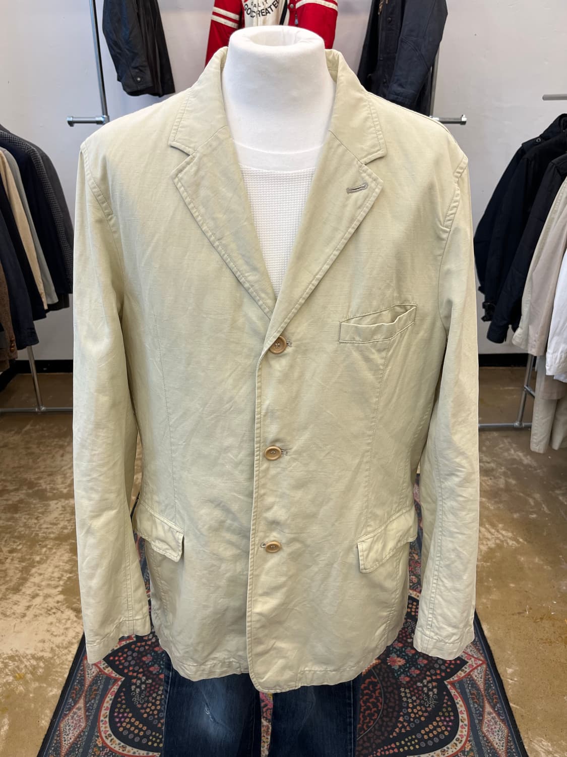 뉴 맨 린넨 블렌드 롱 블레이저 자켓 상품이미지2