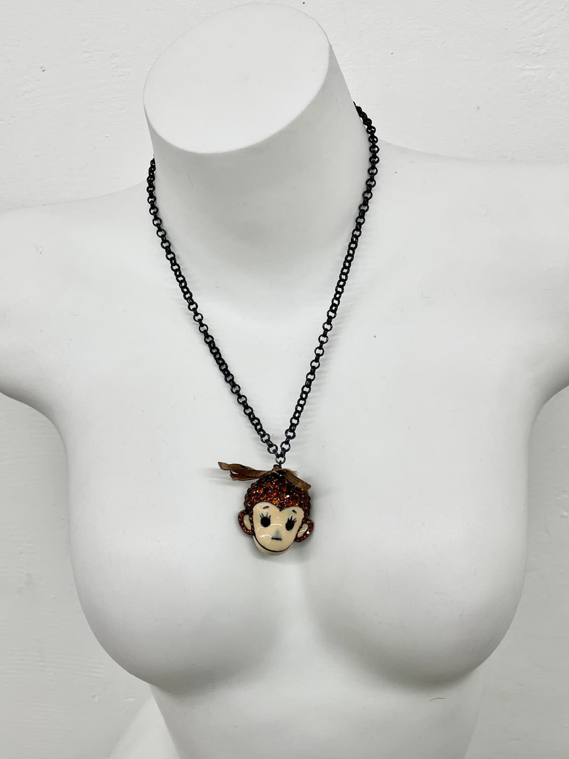 y2k 큐빅 몽키 네크리스 상품이미지1