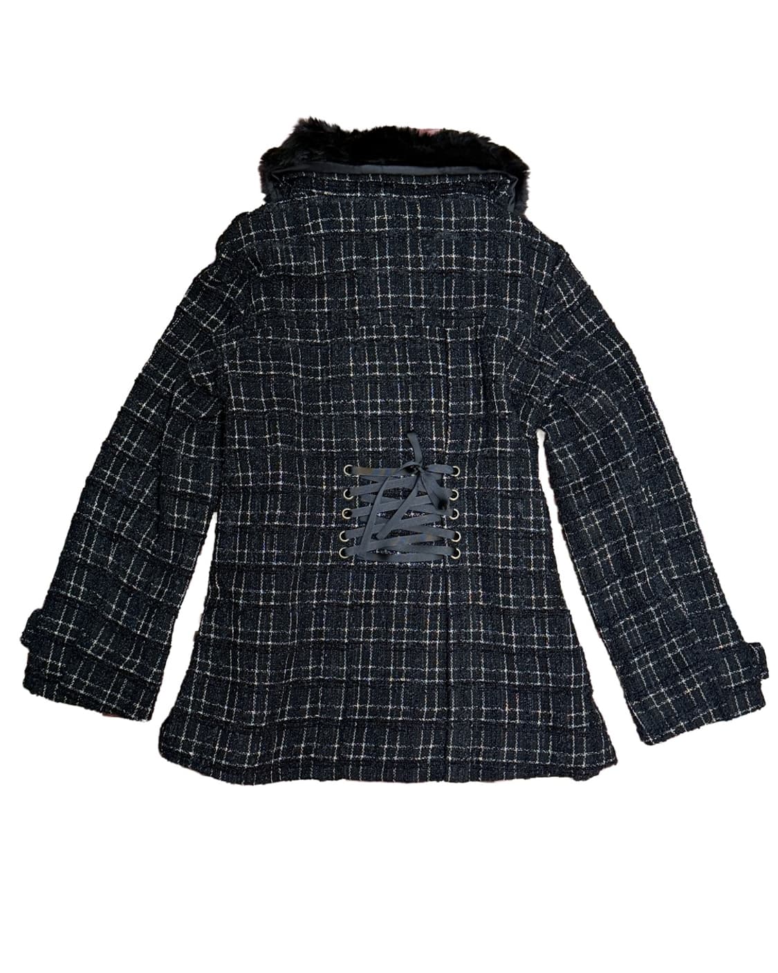 axes femme 블랙 트위드 코트 상품이미지2