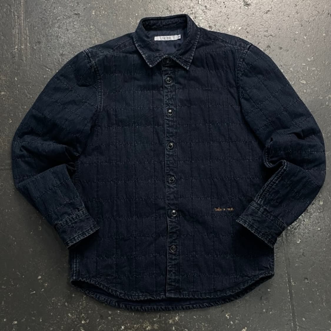 95 시리즈 가먼트 퀄팅 데님셔츠 상품이미지1