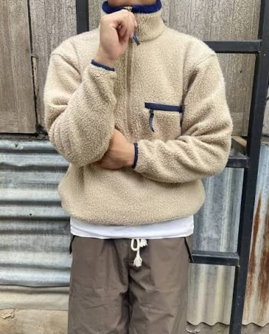 90s ll.bean 플리스 하프집업 상품이미지7