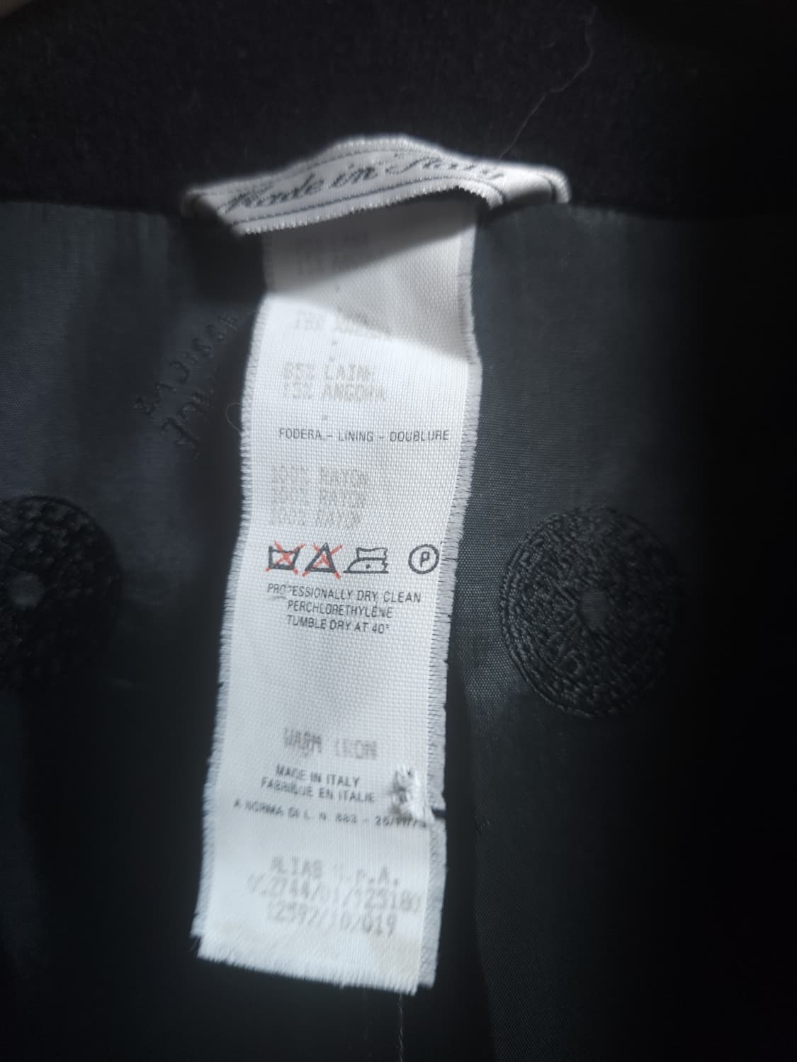 베르사체 울모직 롱코트, 42사이즈 상품이미지2