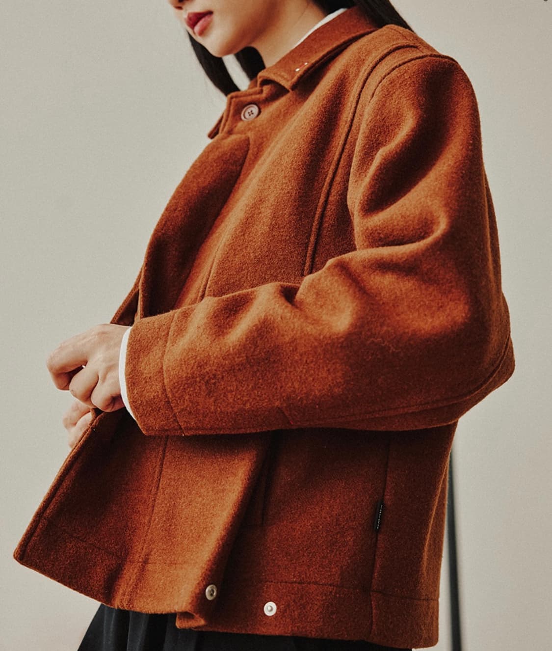 로맨틱크라운 더블레이어 울 자켓 브라운 m 상품이미지1