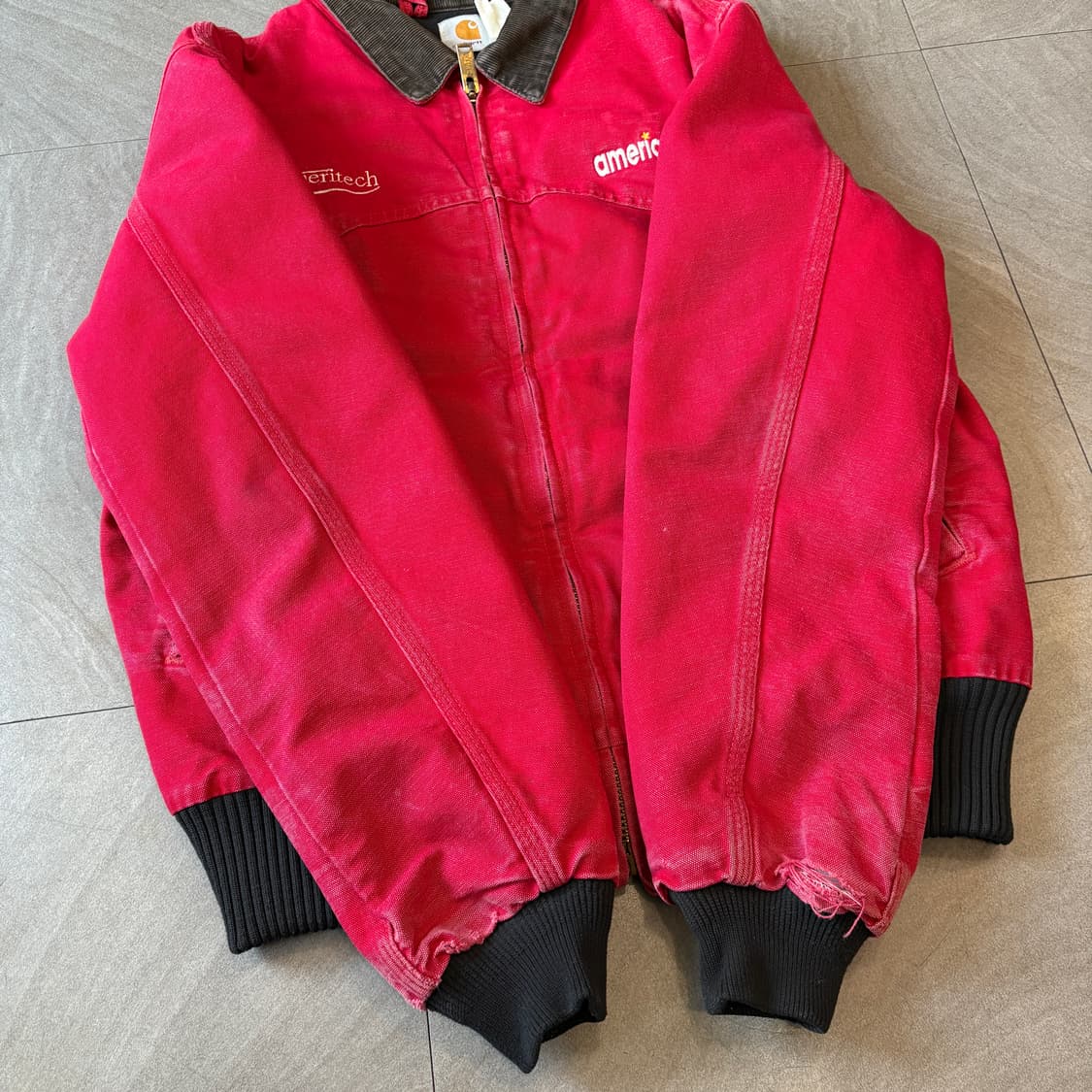 90s Carhartt  90년대 생산 칼하트 레드 산타페 자켓 상품이미지9