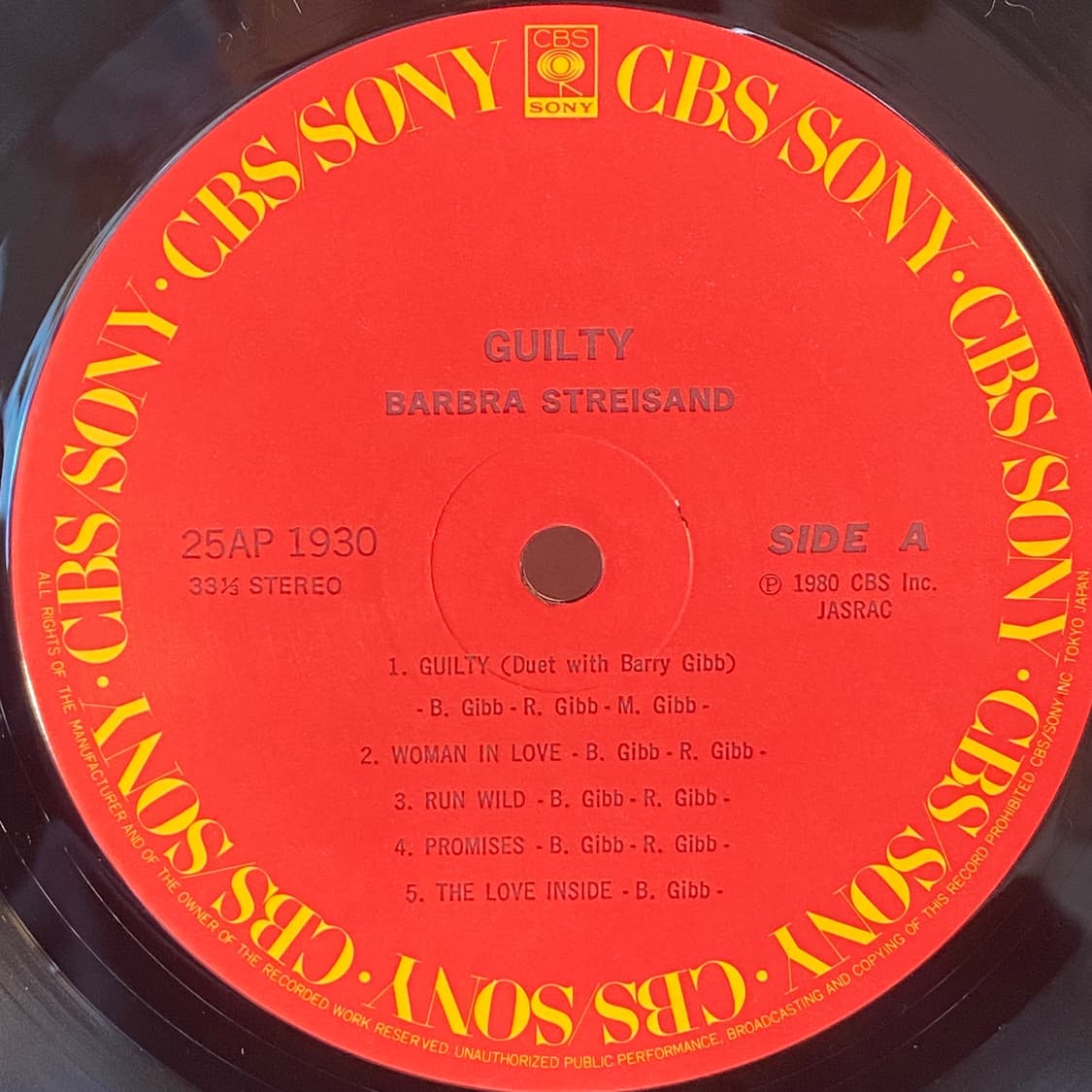 (중고LP-팝) Barbra Streisand -Guilty 상품이미지4