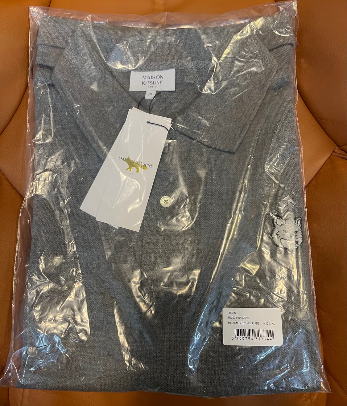 [새상품/정품] 메종키츠네 그레이폭스 반팔 카라티 (그레이 / XL) 상품이미지3