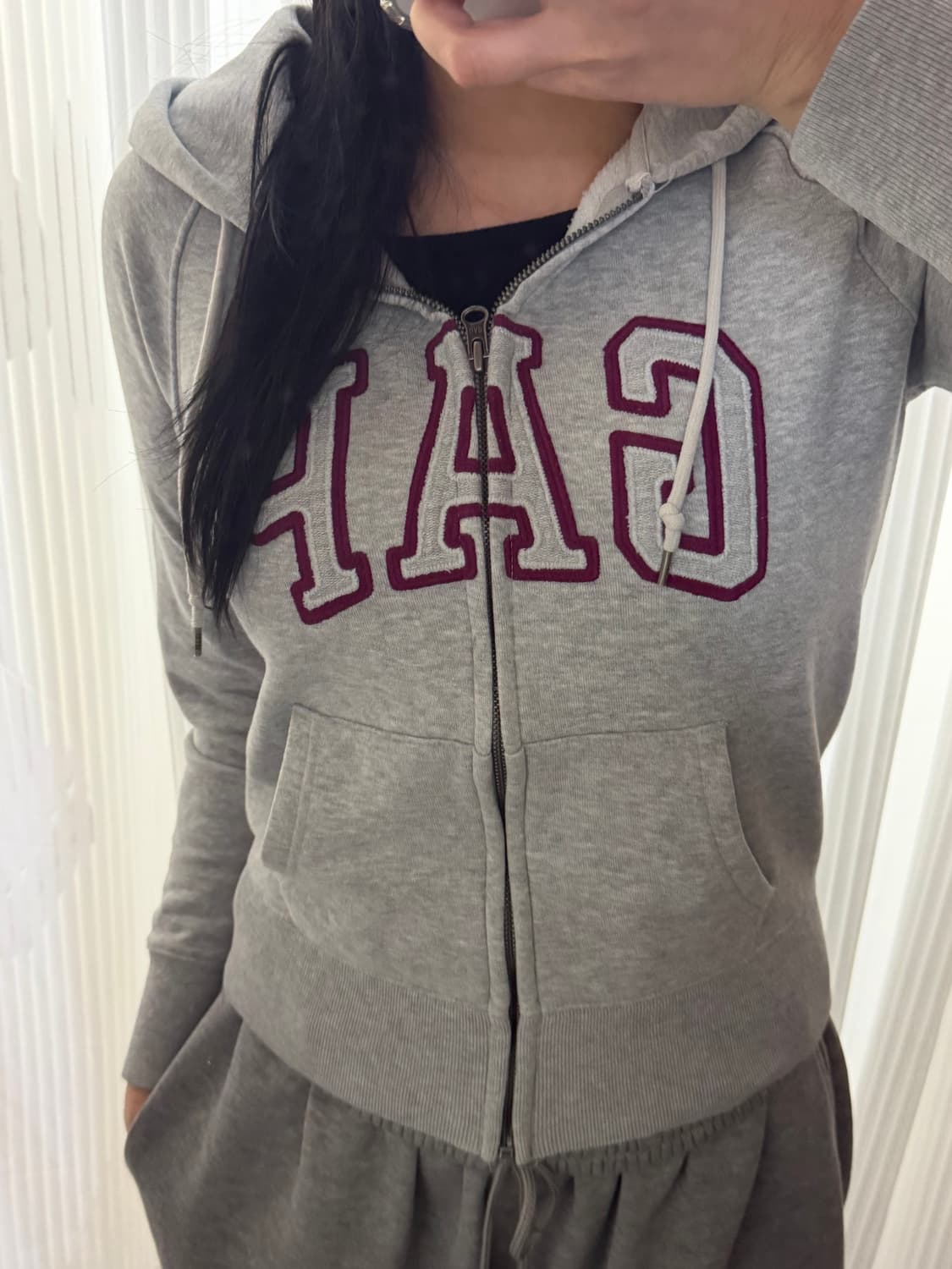 갭 그레이 후드집업 xs 상품이미지1