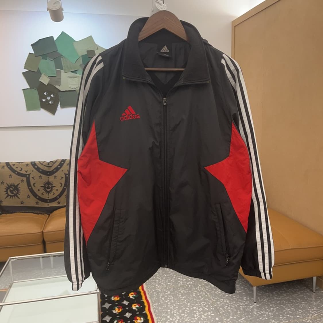 아디다스 올드스쿨 레트로 크로스 배색 바람막이 자켓 100 C07399 상품이미지3