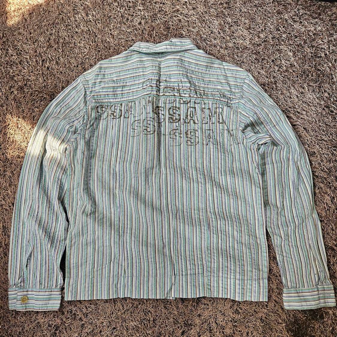 SSAM Vintage 스트라이프 레터링 웨스턴 셔츠 상품이미지5