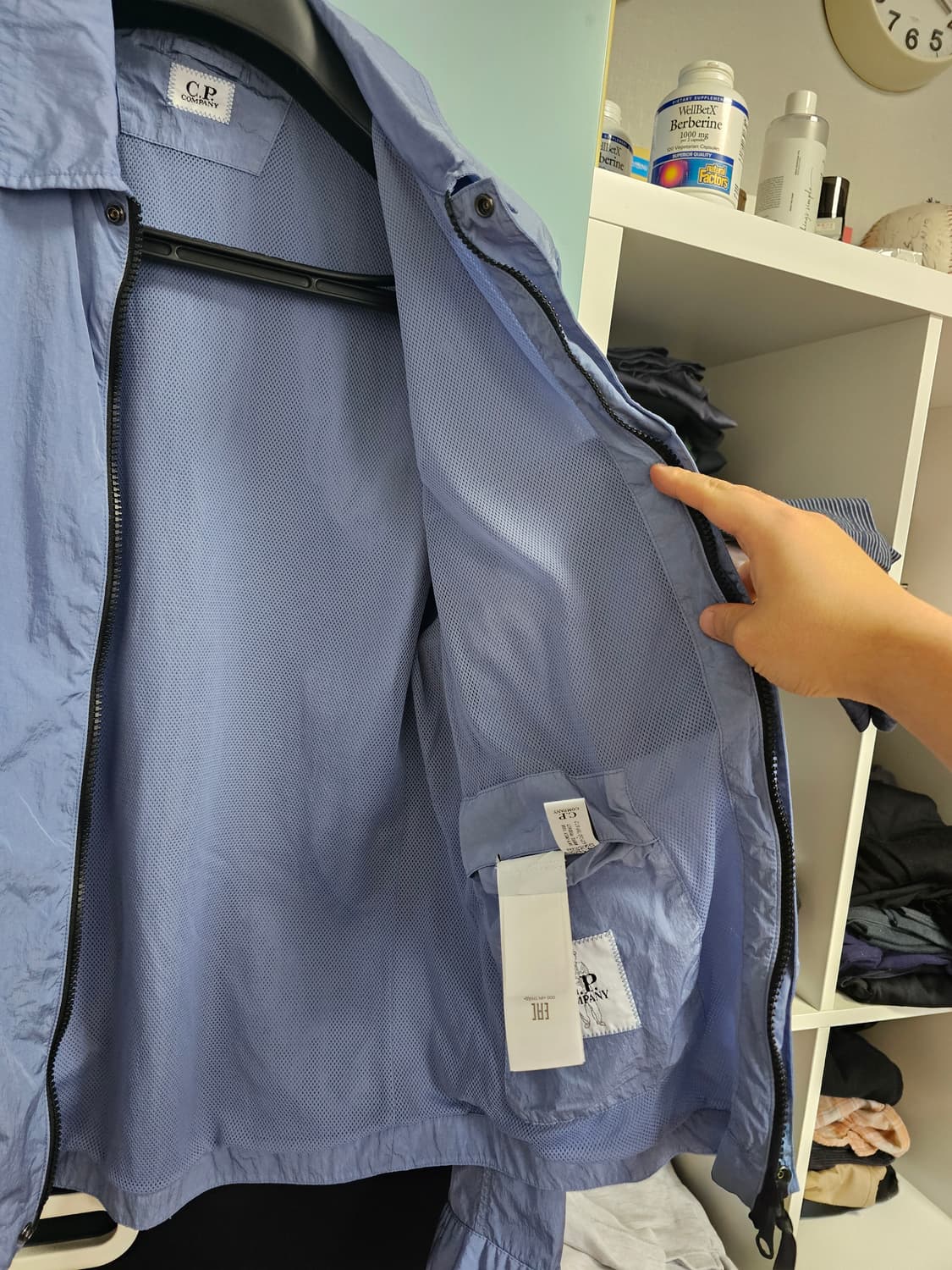 완전 새상품급 씨피 CP컴퍼니 크롬R 나일론 셔츠 자켓 파란색 팔아요~~ 상품이미지6