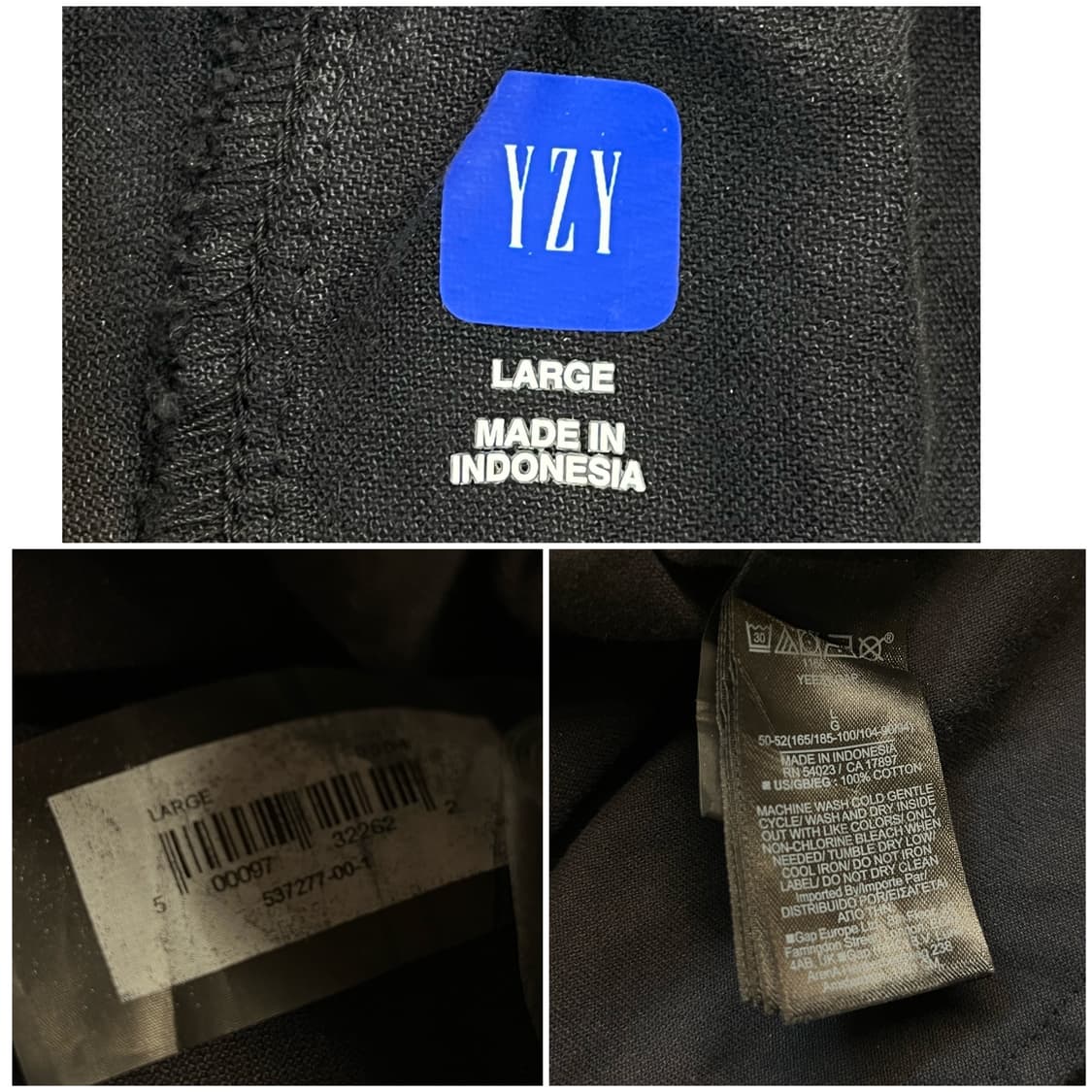 이지갭 사틴 카고 밴딩 팬츠 블랙 L #csz3637 상품이미지3