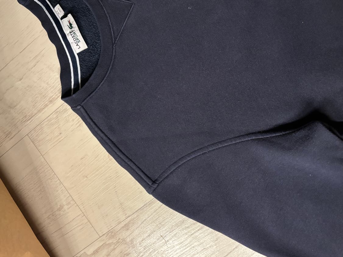 라코스테 크루넥 코튼 저지 롱슬리브 블랙네이비 상품이미지6