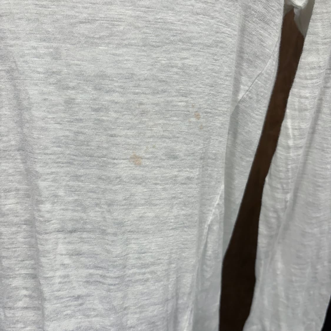 이자벨마랑 에뚜왈 린넨 라운드넥 긴팔 티셔츠 언밸런스 밑단 디테일 화이트 상품이미지9
