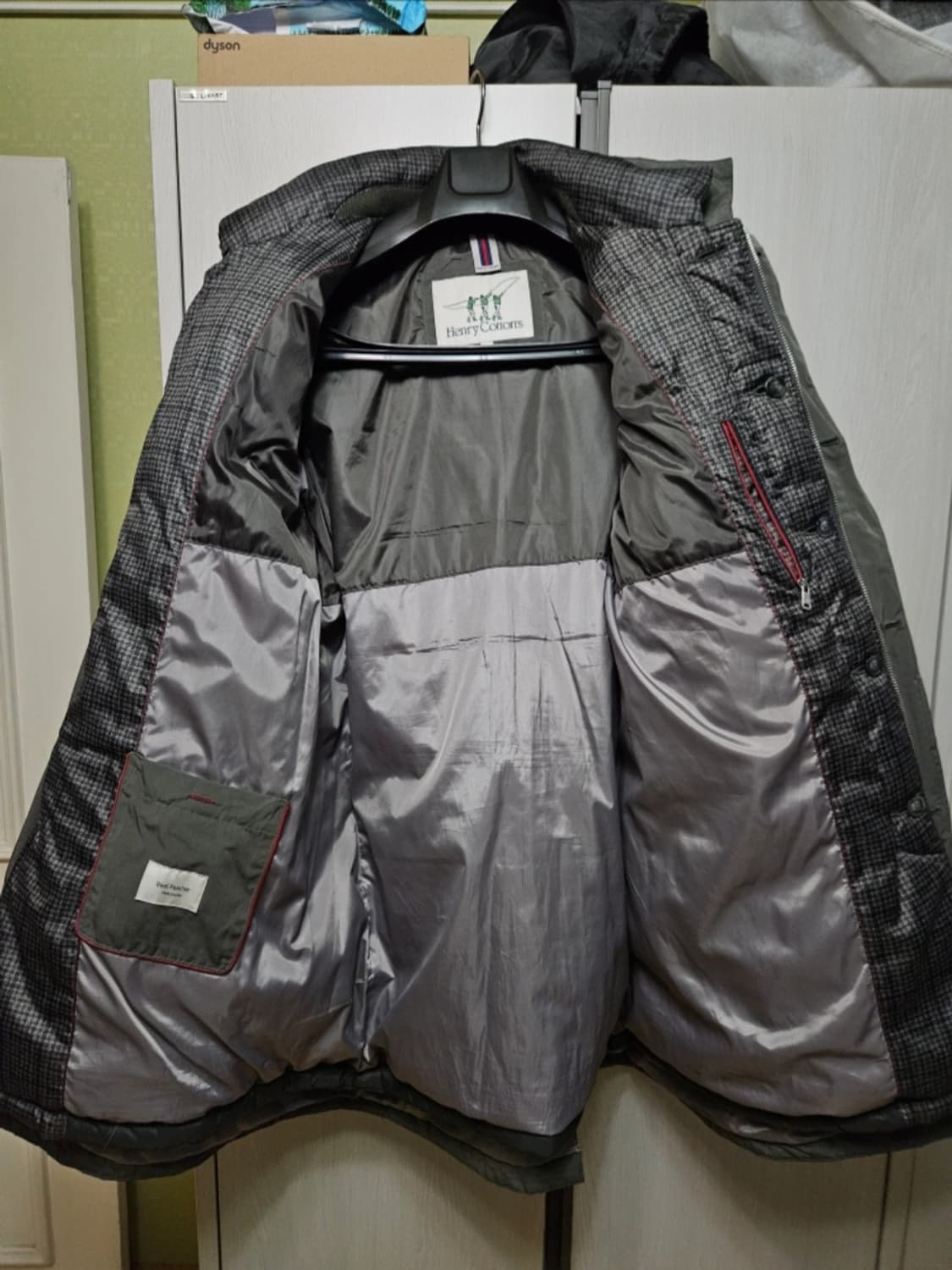 (마지막가격) 헨리코튼 구스다운 그레이 파일럿코트 100사이즈 상품이미지6