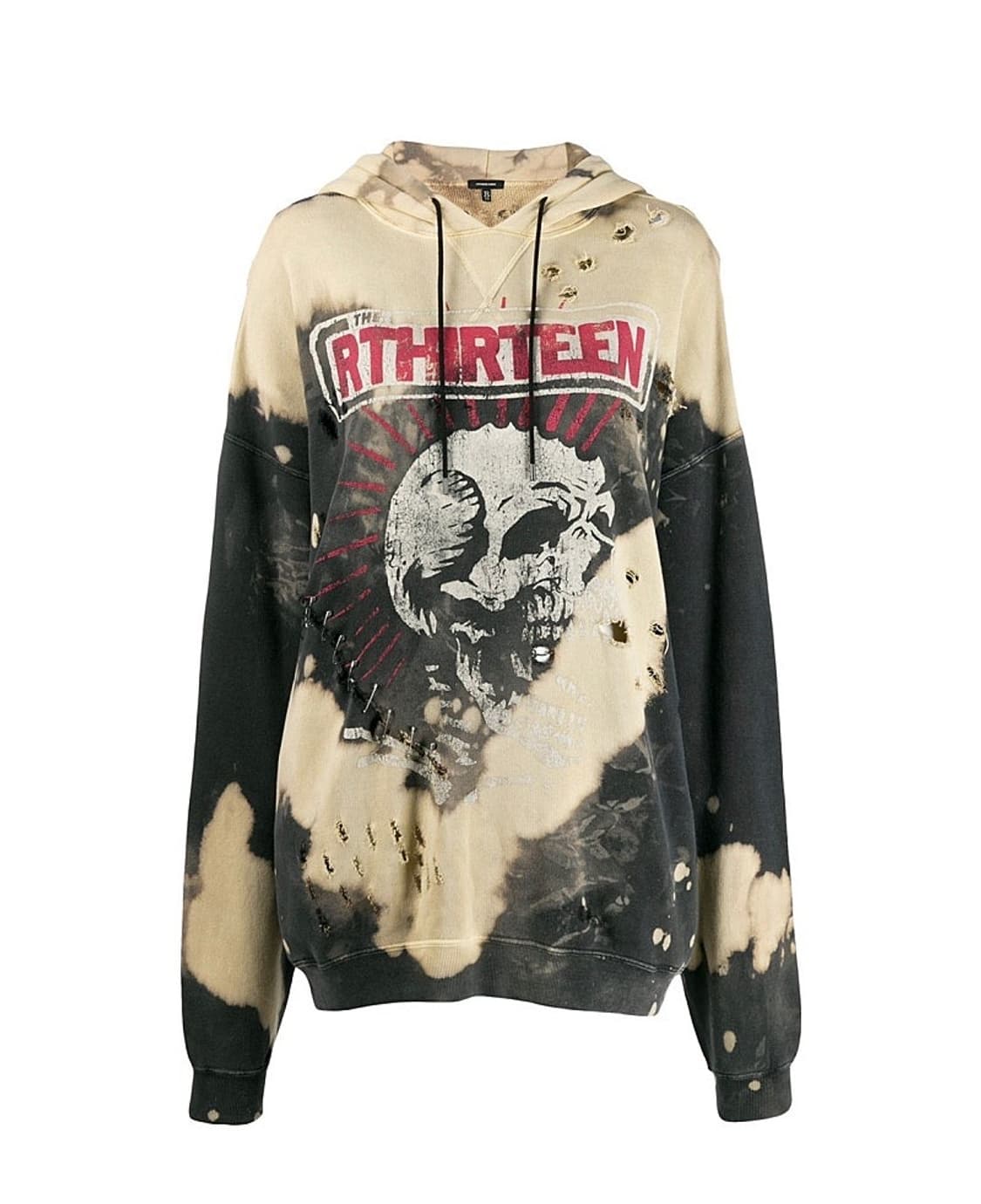 R13 블리치드 스컬 후드 L 상품이미지1
