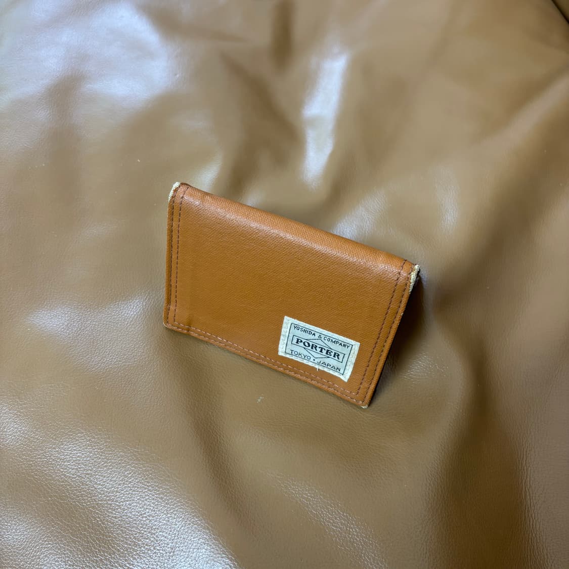 PORTER 포터 덕 카드 케이스 지갑 월렛 카멜 상품이미지7