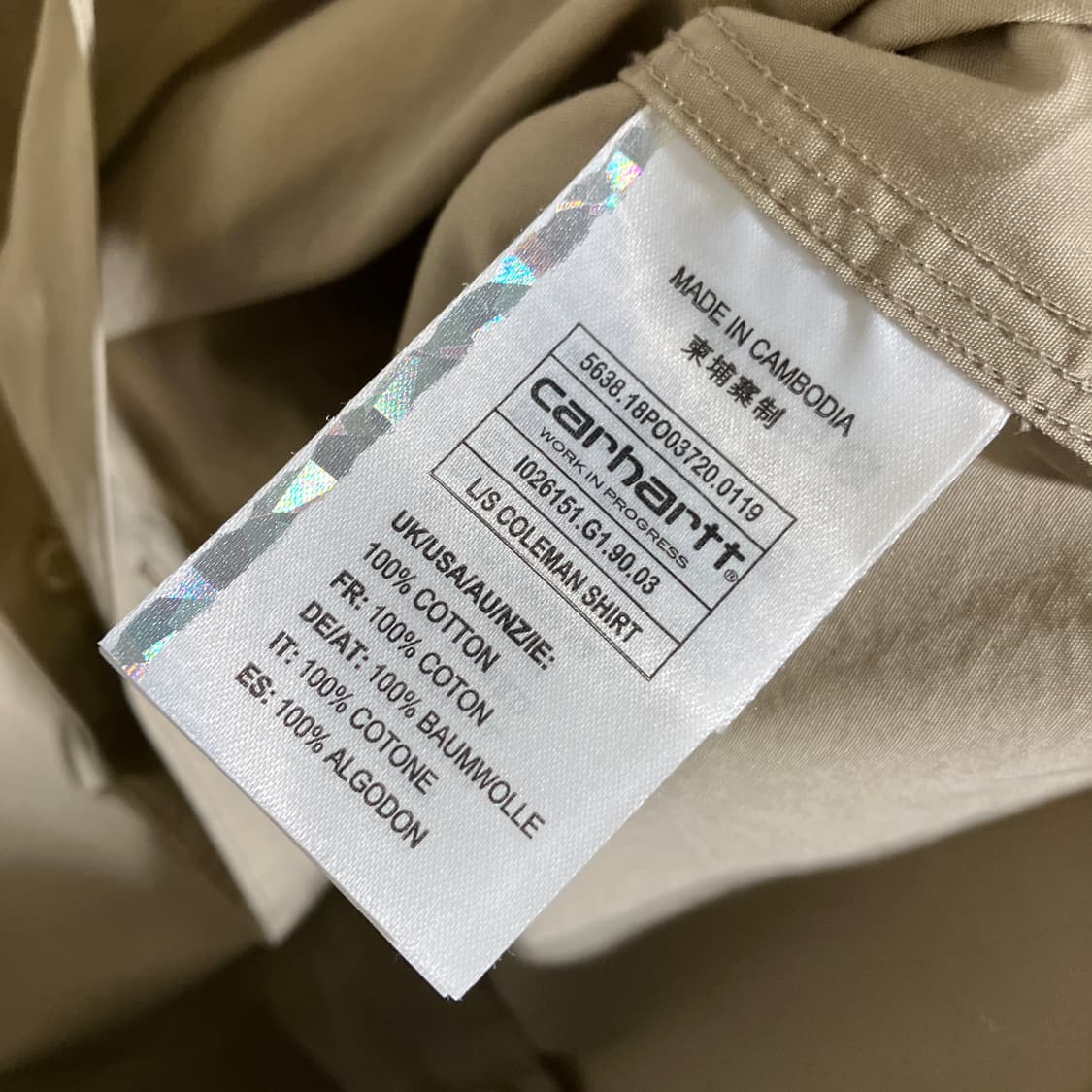 S)칼하트WIP 콜맨 COLEMAN 셔츠 남방 상품이미지4