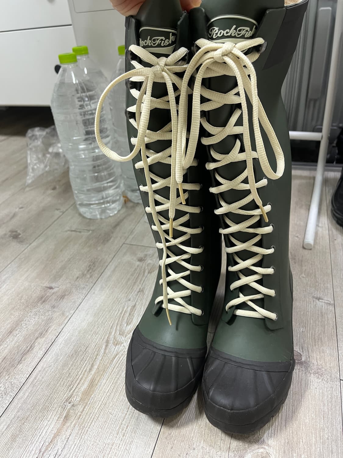 락피쉬 레이스업 롱부츠 상품이미지1