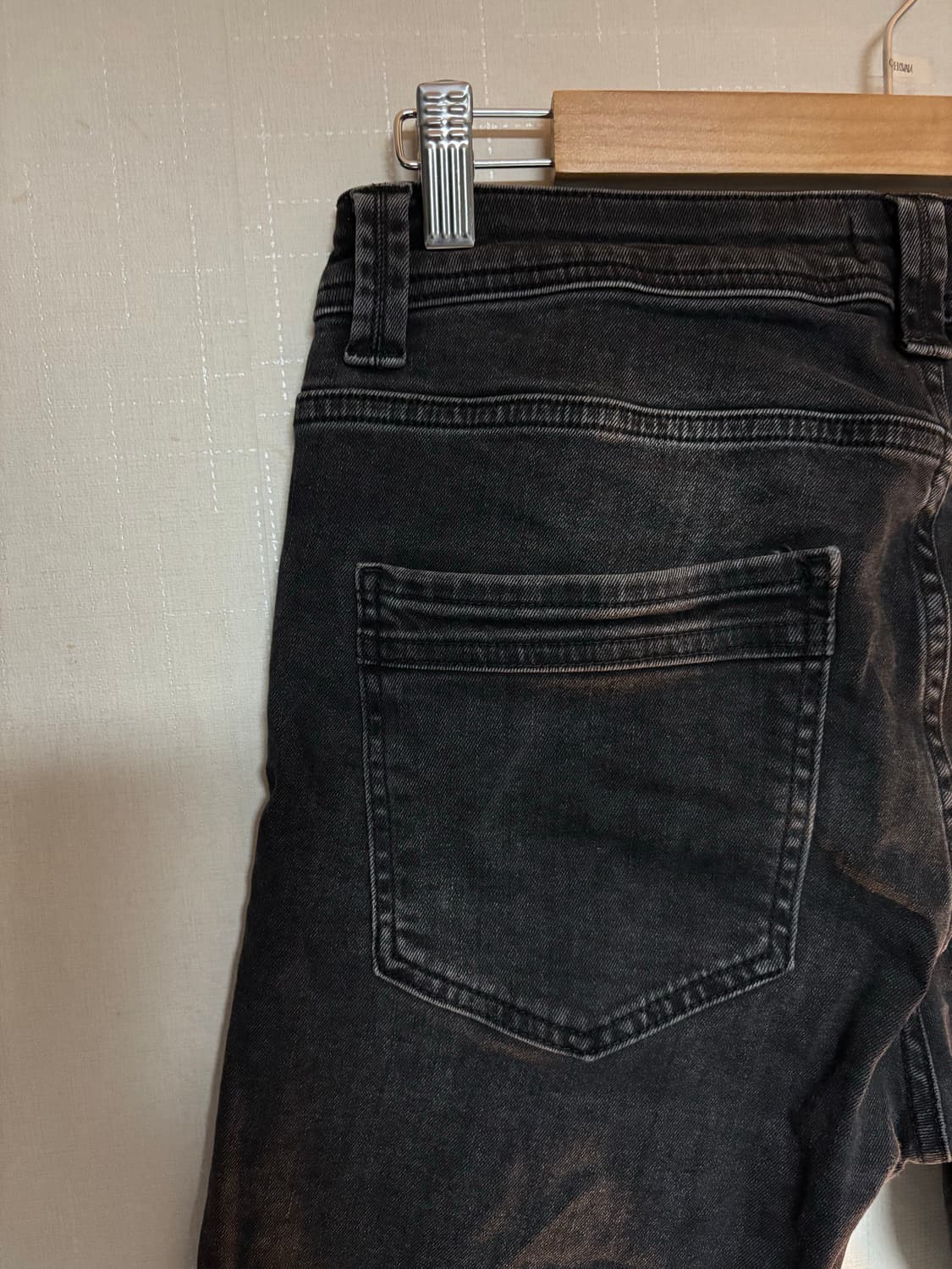 자라 블랙 데님 팬츠 상품이미지5