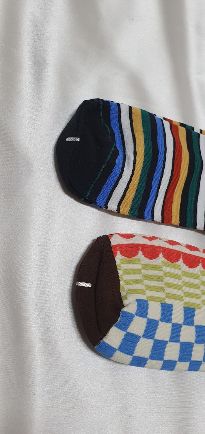  블루 그린 체크 CONNISTINE MUSEUM 코니스틴 뮤지엄 양말 상품이미지6