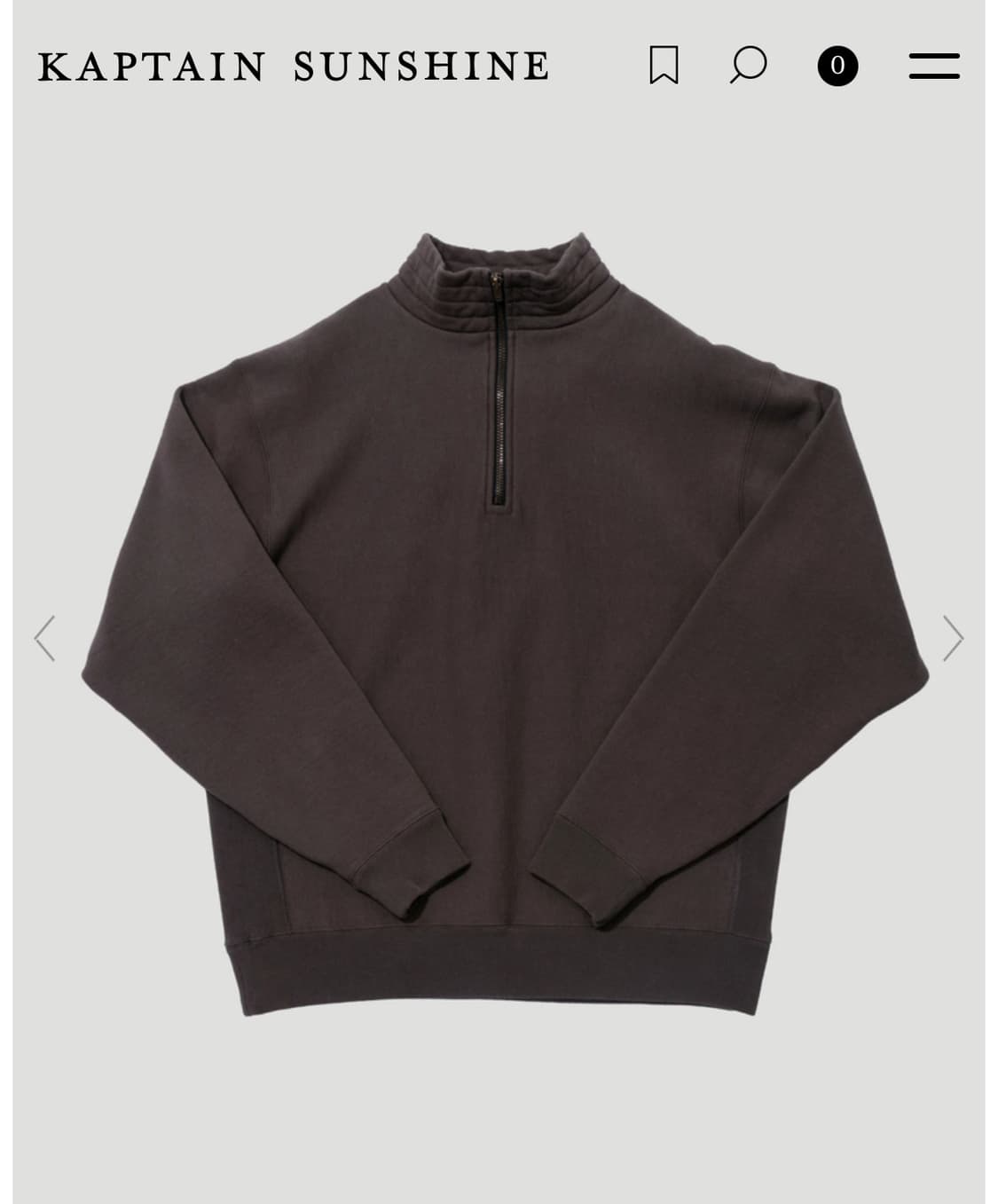 25FW 캡틴선샤인 지퍼 하이넥 풀오버 상품이미지1