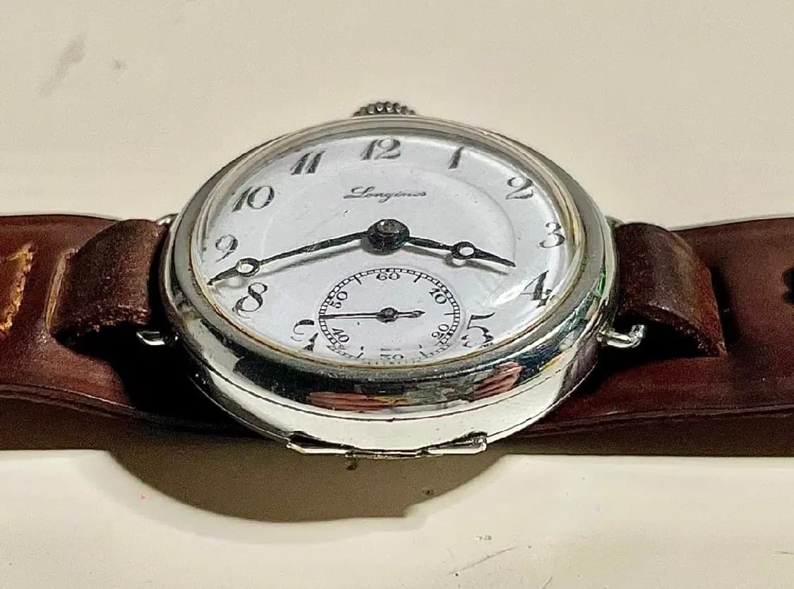 수리완료! 1920년대 론진 트렌치 워치 수동 시계 청침 빈티지 상품이미지5