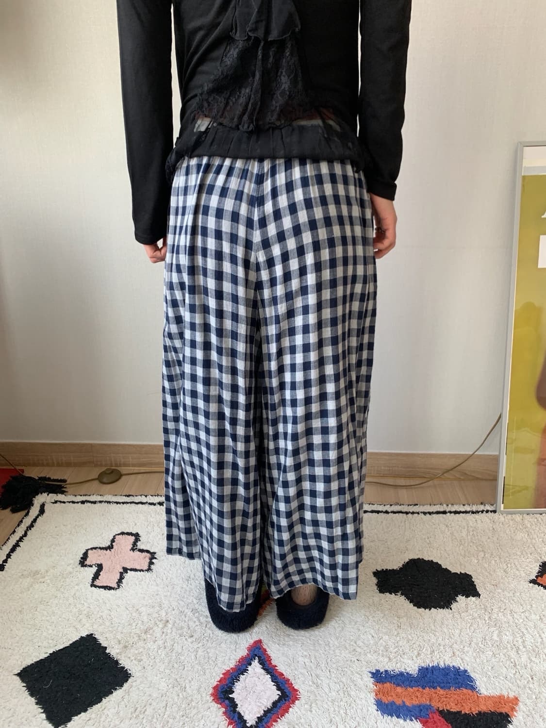 ethnic check gauze pants  상품이미지3