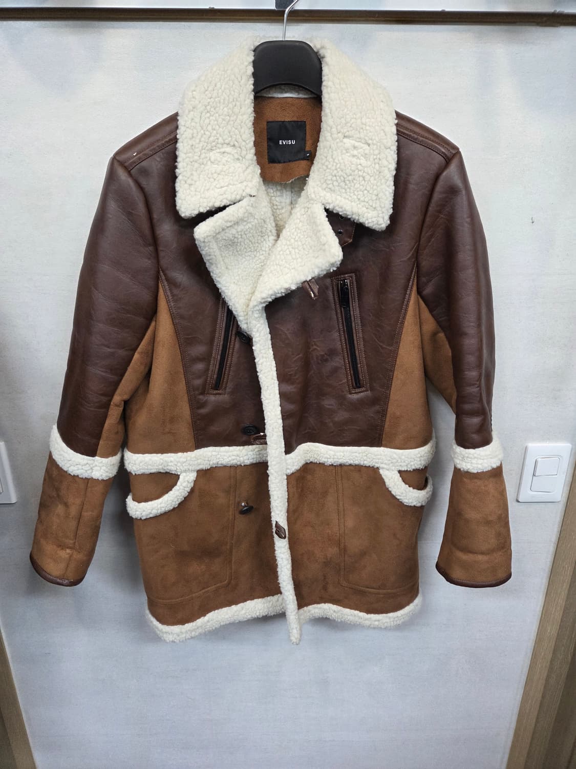 에비수 레더 무스탕 코트 자켓 95 상품이미지1