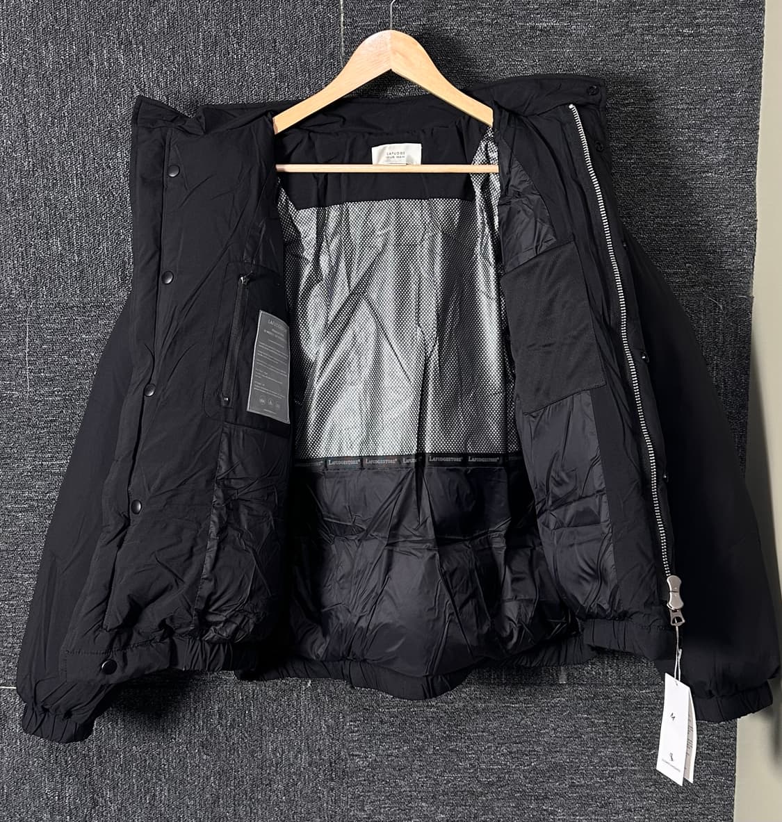 라퍼지스토어 프리미엄 덕다운 패딩 M 블랙 상품이미지3