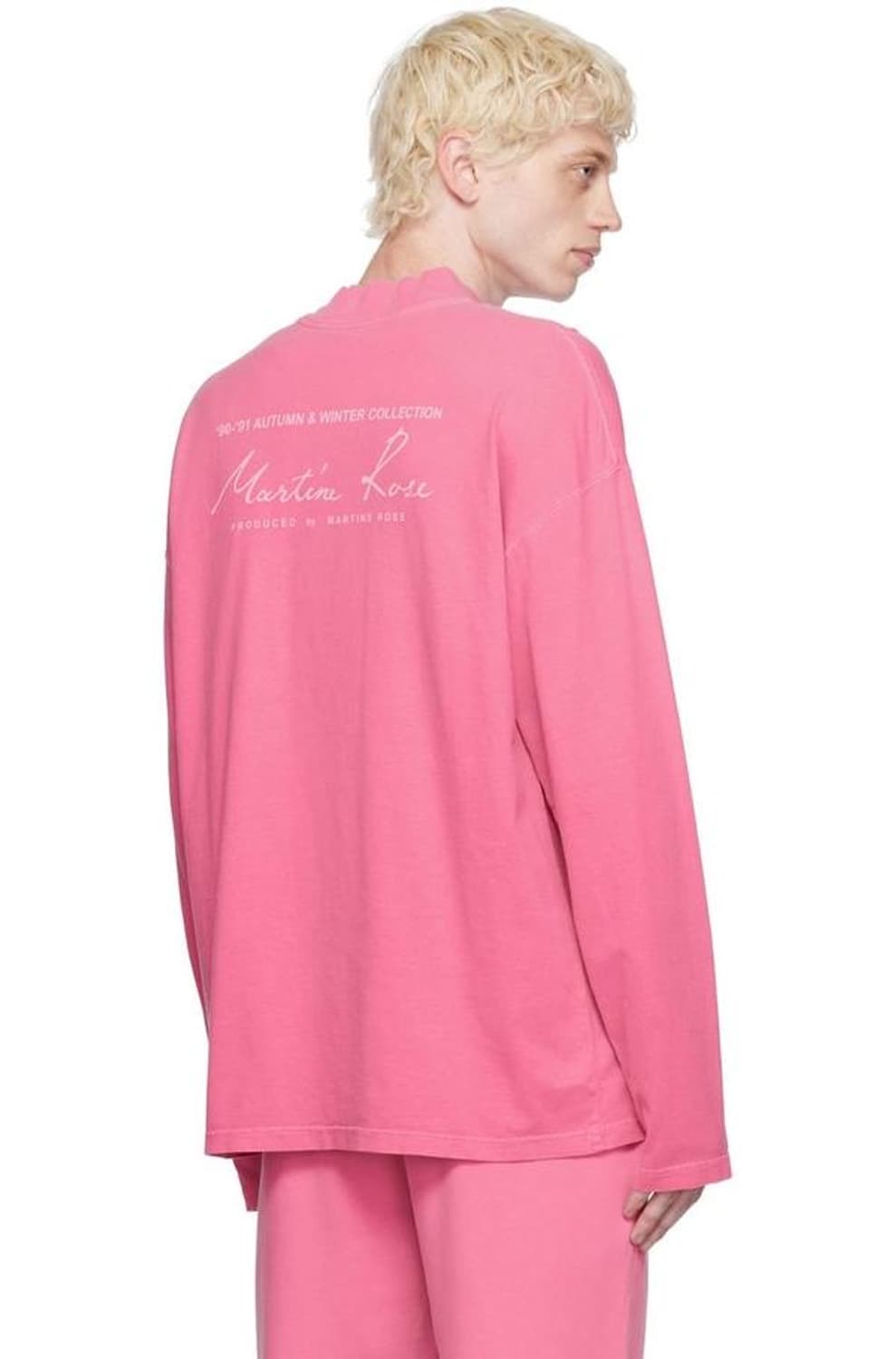 martine rose funnel neck pink 마틴로즈 티셔츠 상품이미지2