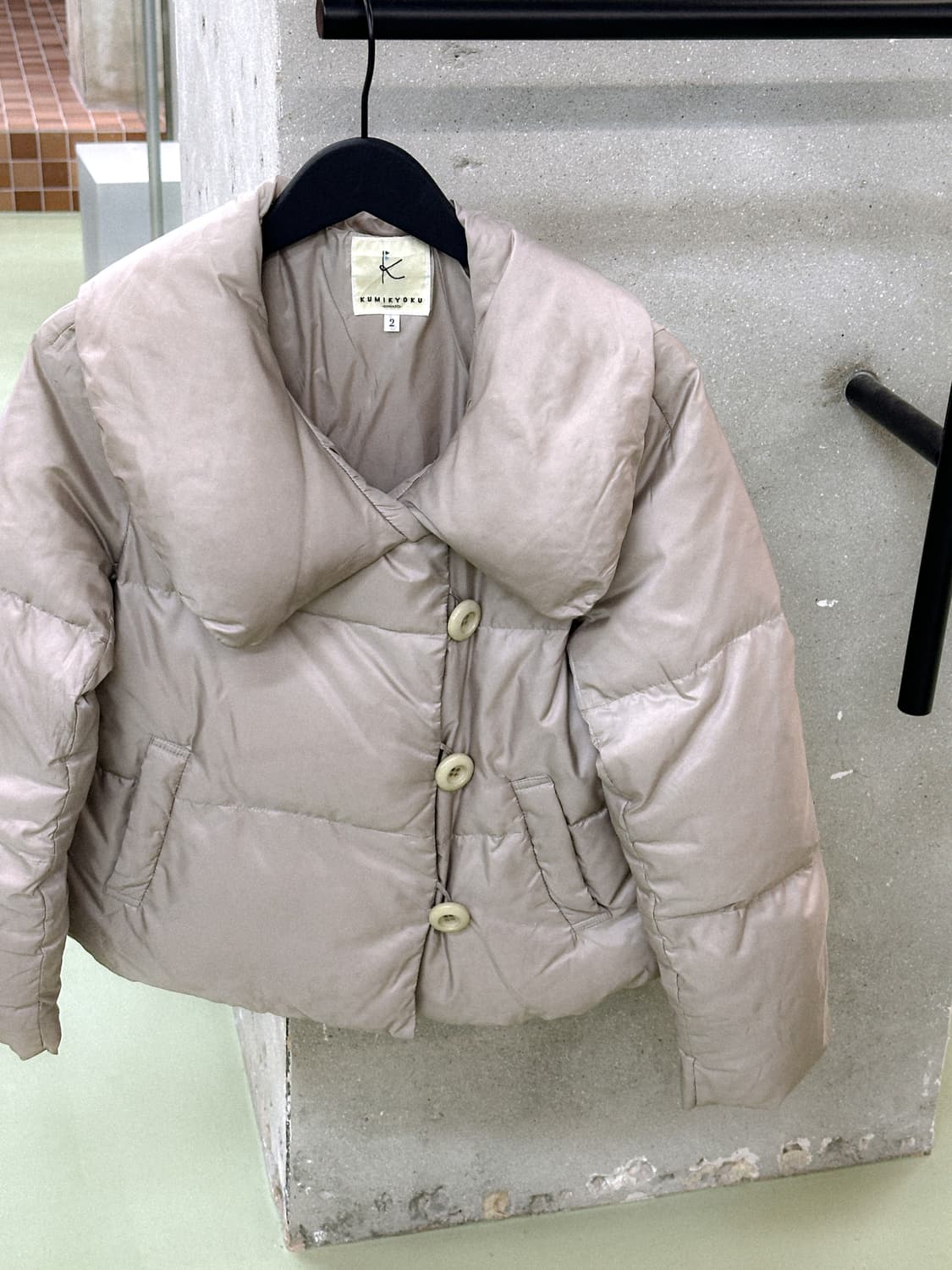 kumijyoku grayish beige down jacket 상품이미지5