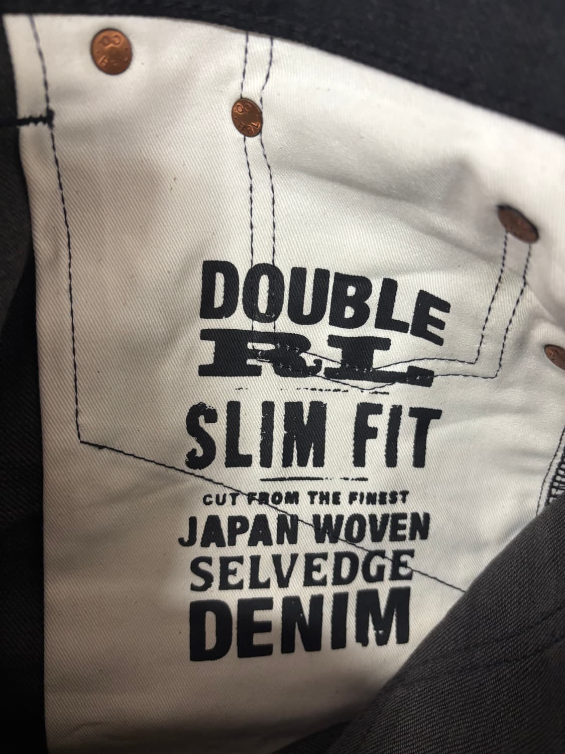 [30X30] RRL 슬림핏 셀비지 데님 블랙 상품이미지8