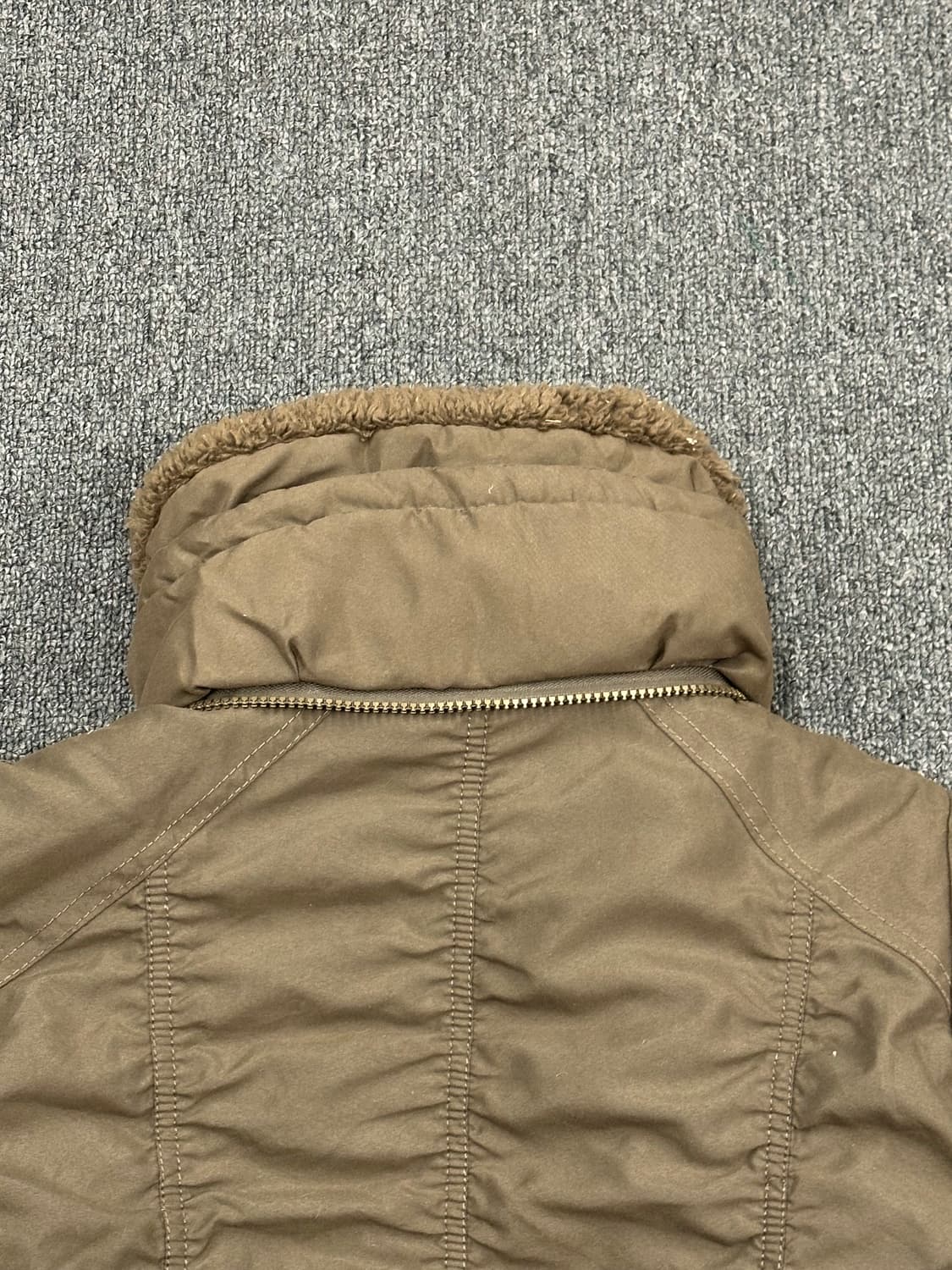 M)Japanese vintage 여성 셔링 디테일 패딩 야상 자켓 상품이미지7