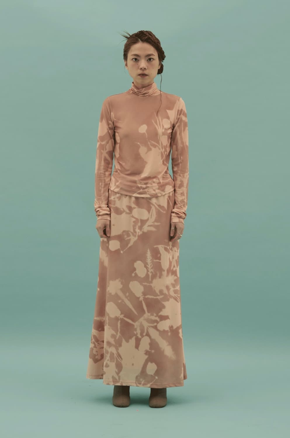 티크teak leaf dyed turtle neck top 상품이미지3