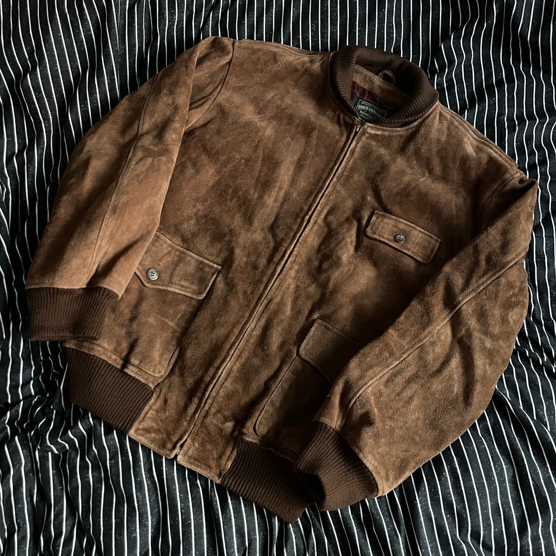 80s 폴로 컨트리 스웨이드 자켓 브라운 XL 상품이미지2