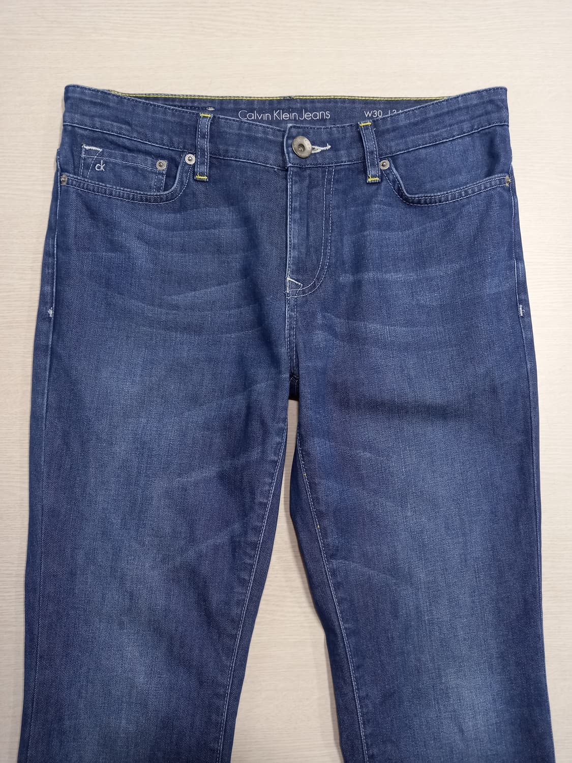 30 Calvin Klein 약골반 워싱 스판 슬림일자진 30-157 상품이미지3