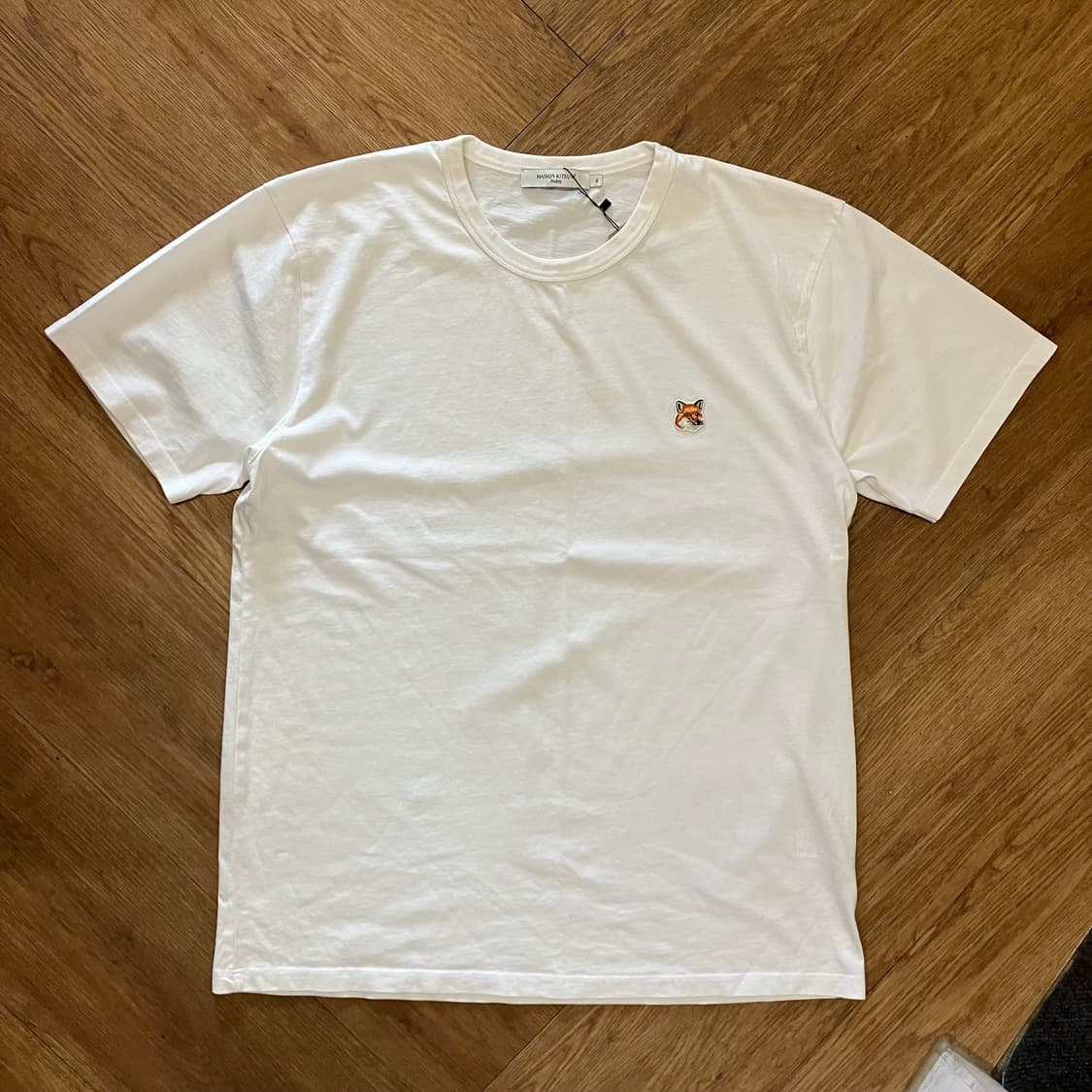 N174 메종키츠네 폭스 반팔 화이트 한글택 상품이미지1