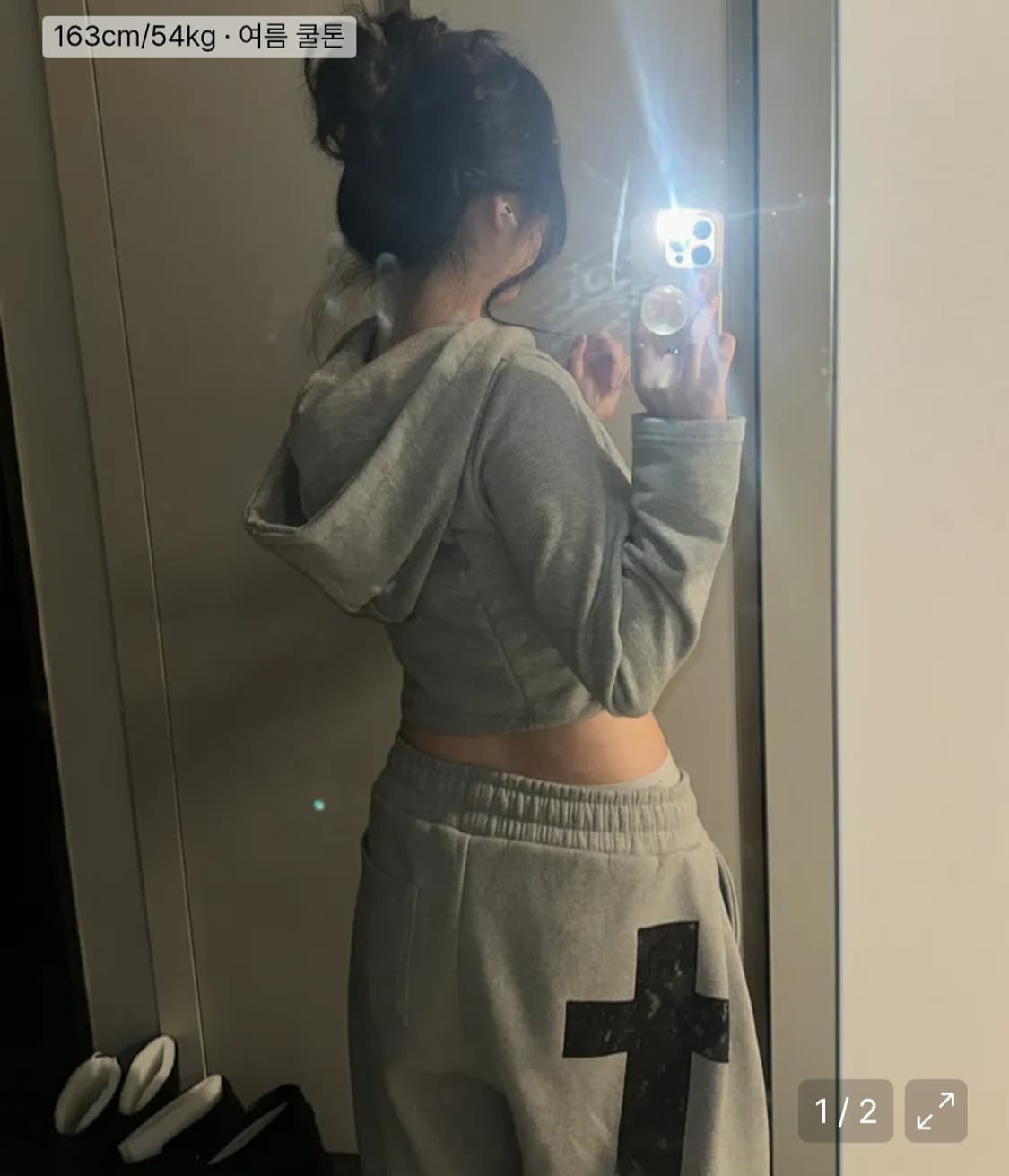 아캄 레이스 패치 스웨트팬츠 상품이미지1