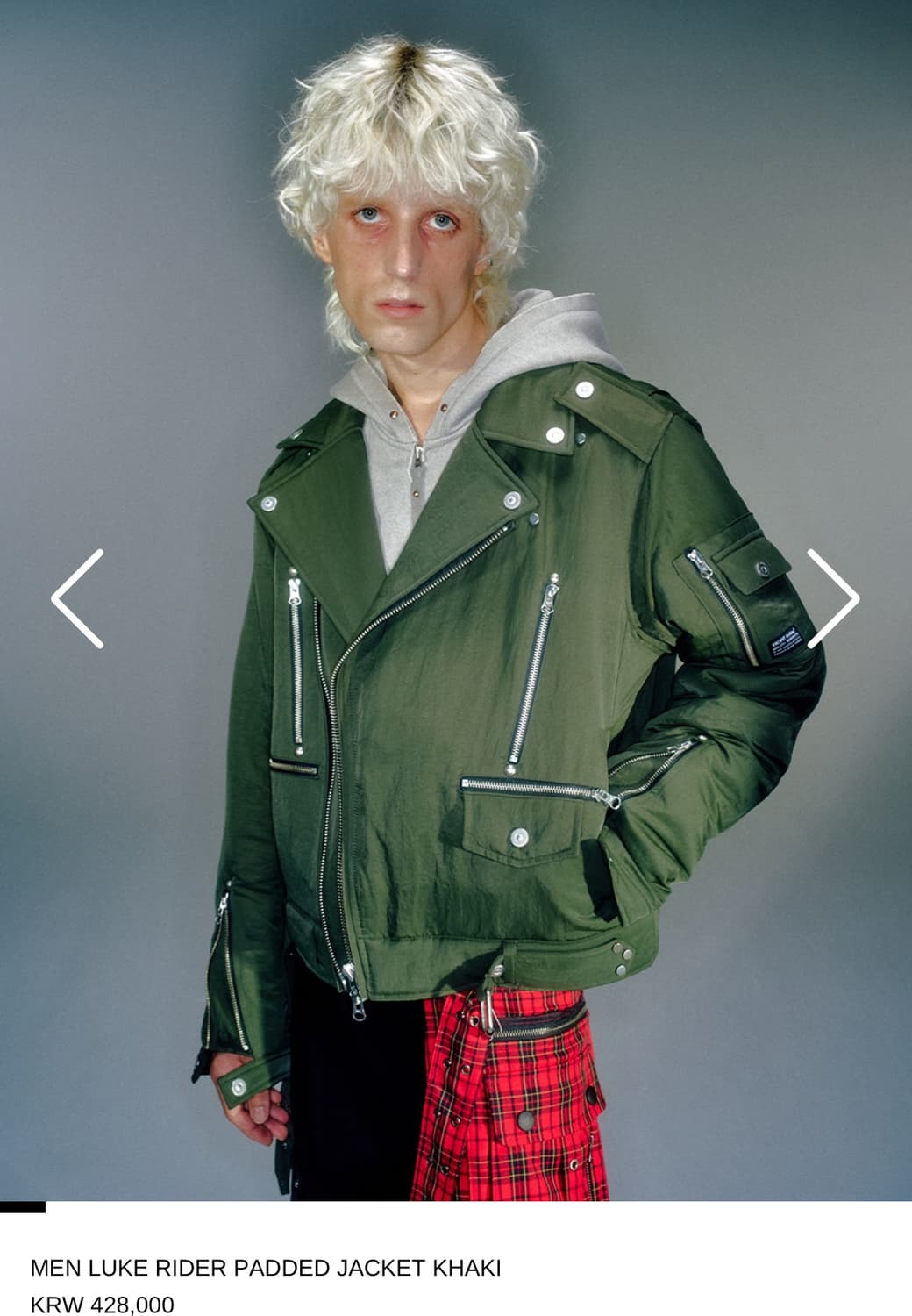 베이컨트 라이더 패디드 자켓 카키 M 상품이미지1