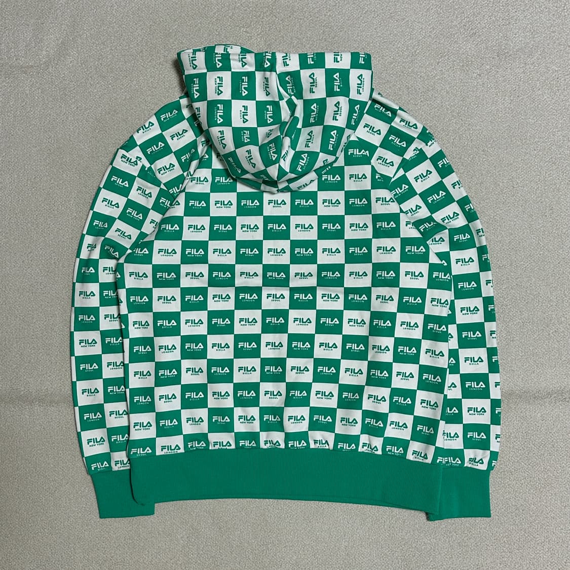 휠라 체커 보드 후드티 상품이미지3