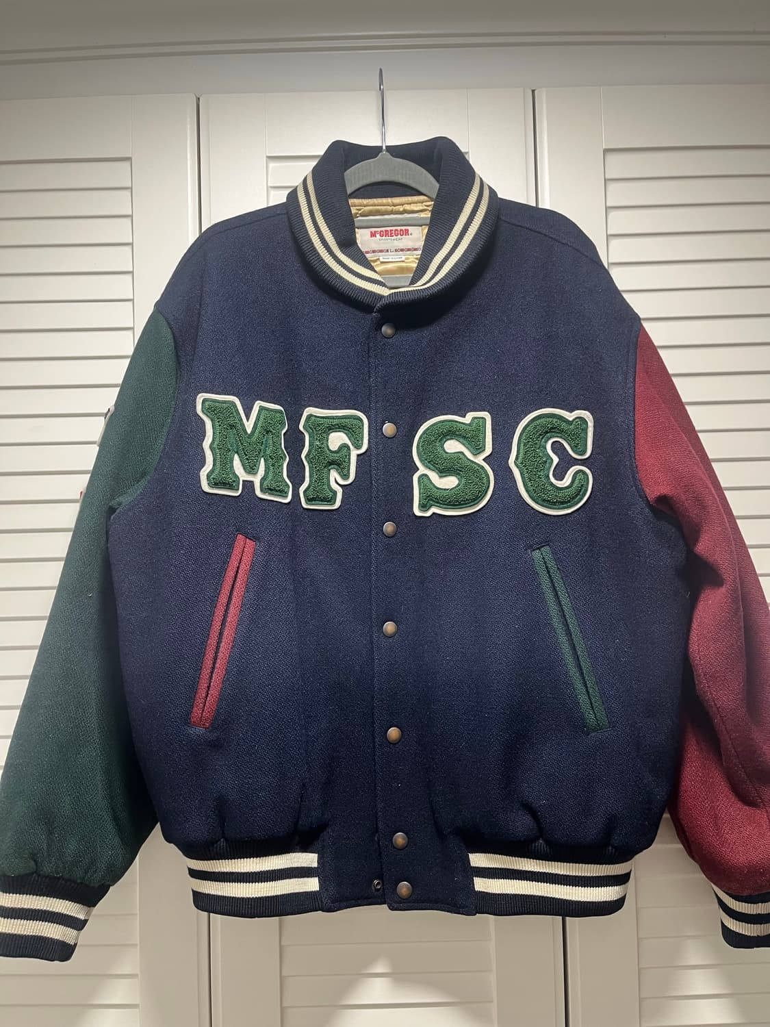 맥그리거 멀티컬러 바시티 자켓 L size 상품이미지1