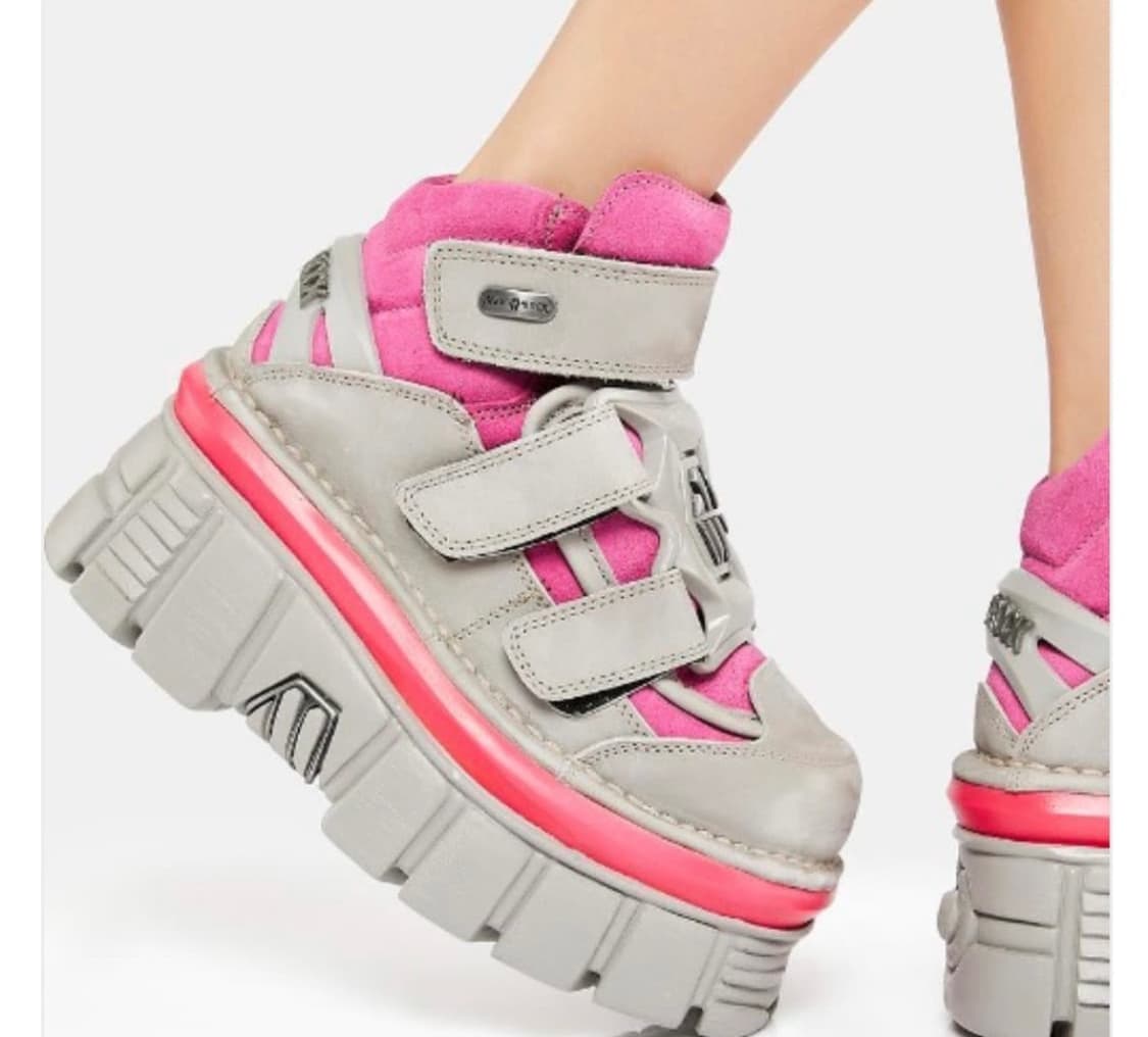 뉴락 플랫폼 핑크 스니커즈 상품이미지1