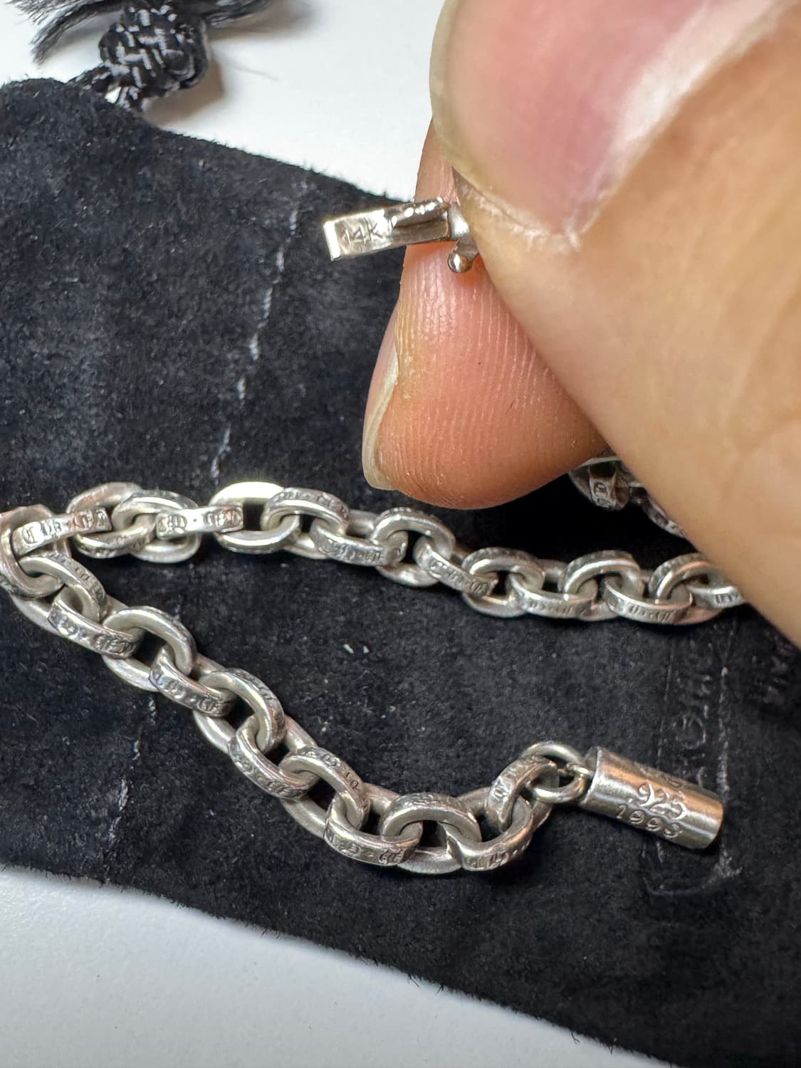 크롬하츠 페이퍼체인 팔찌 8인치 상품이미지2