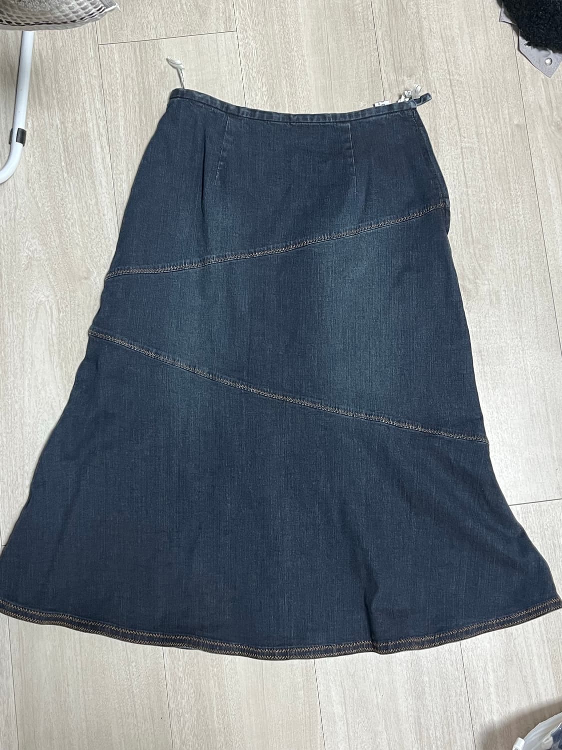 빈티지 미디 데님 스커트 상품이미지1