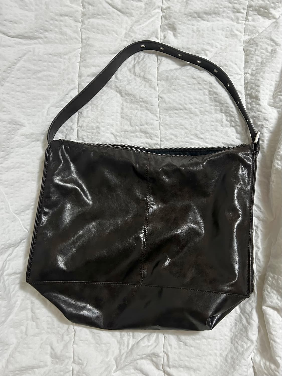 자라 벨트 지퍼백 브라운 상품이미지3